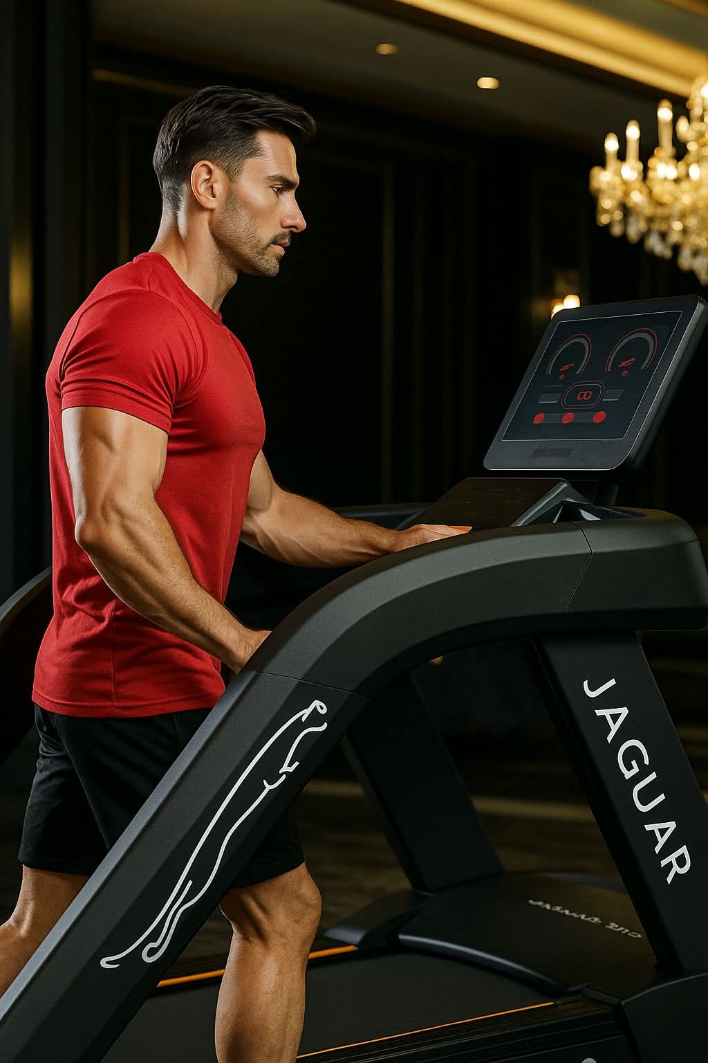 Jaguar 300k treadmill with two wheels