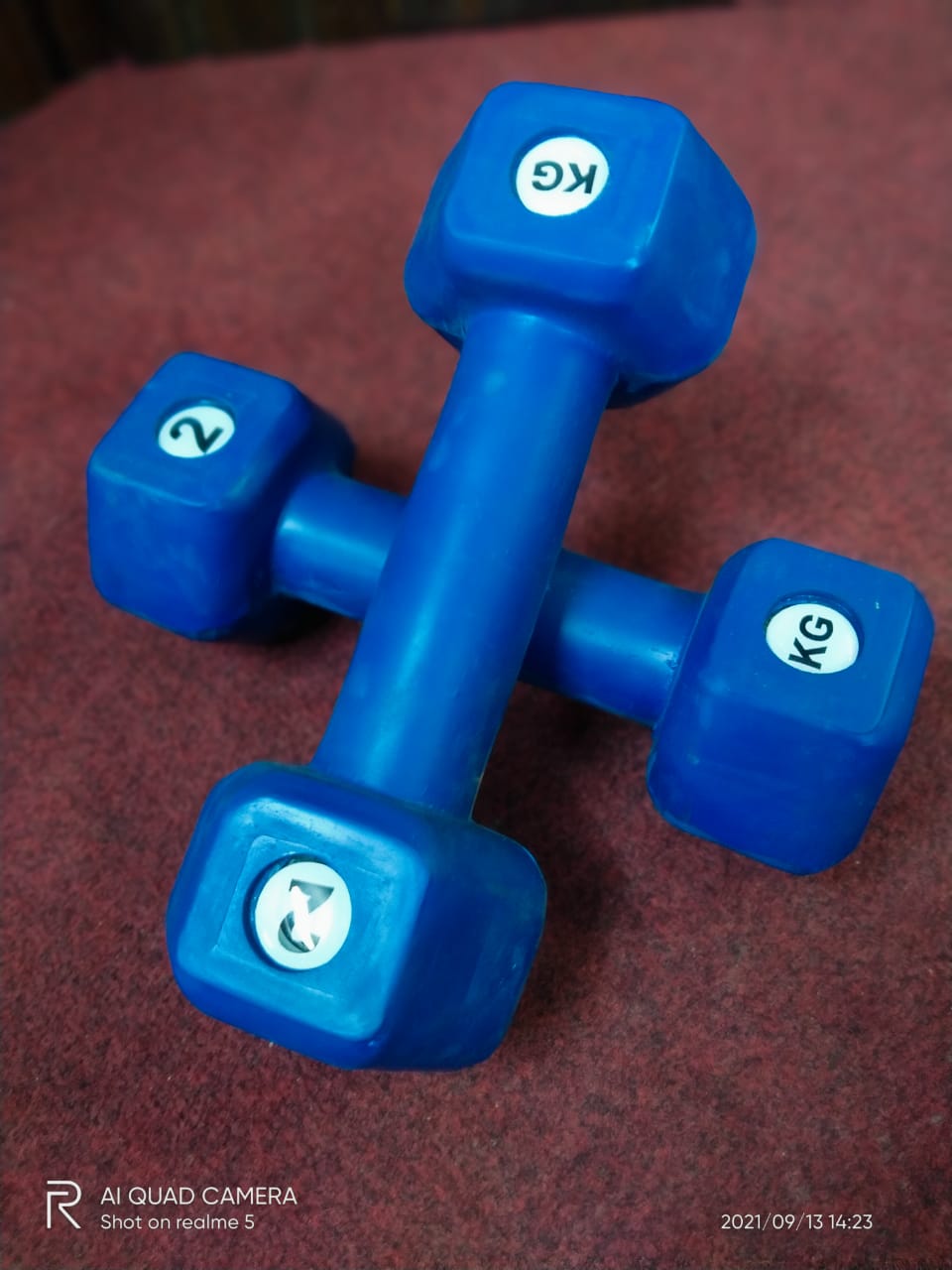 Locally colored dumbbells (1-2-3-4-5)